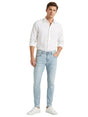 Image for Men's Plain Solid Jeans,Light Blue