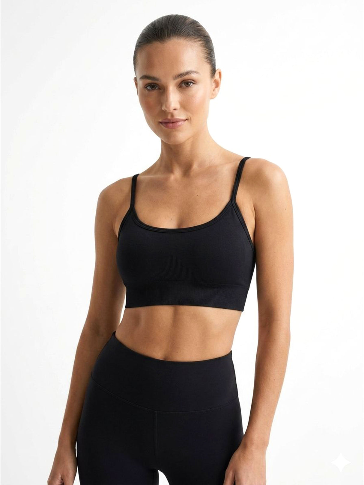 Image for Women's Plain Solid Sport Top,Black