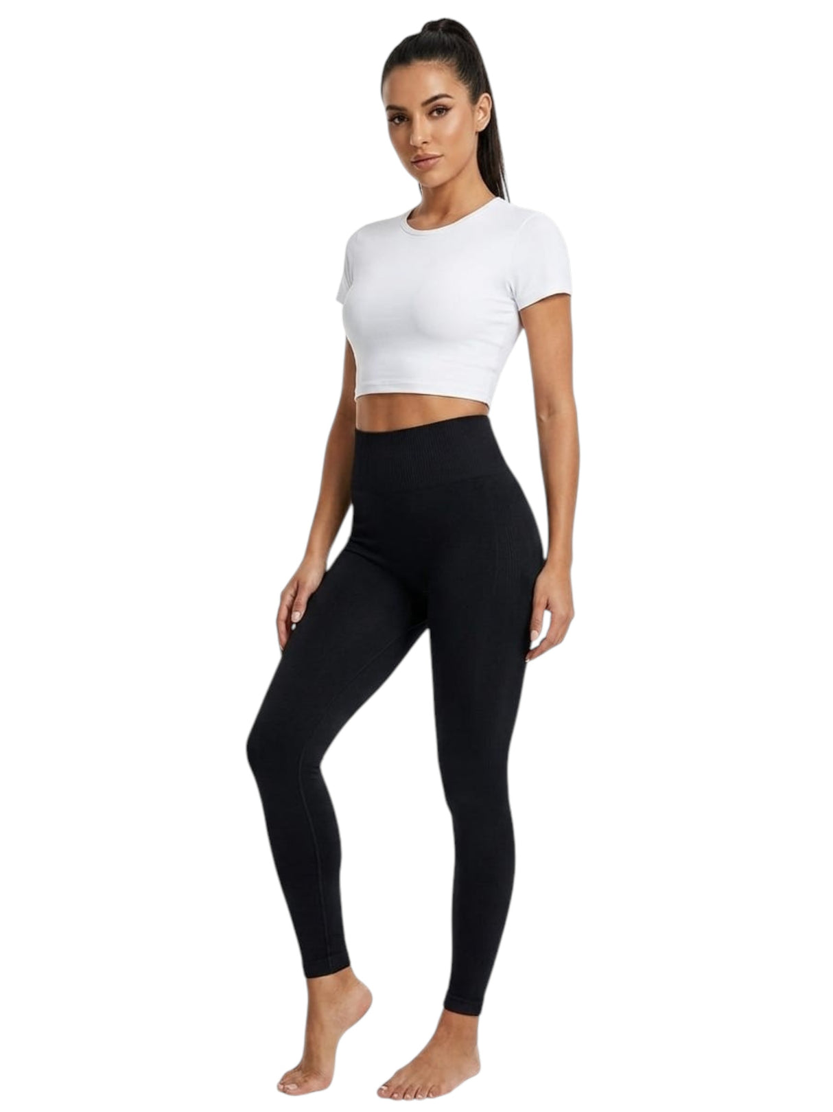 Image for Women's Plain Solid Legging,Black