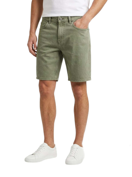 Image for Men's Plain Solid Jeans Short,Light Olive