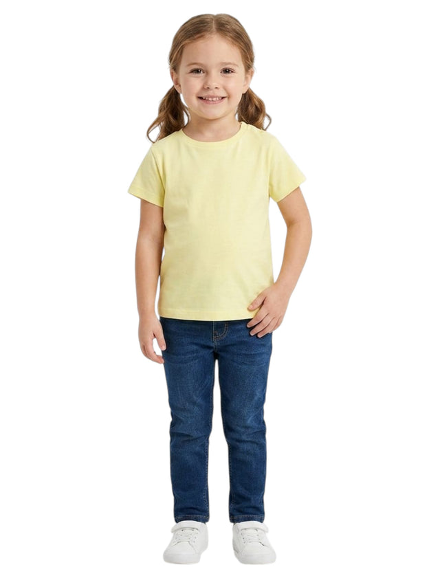 Image for Kids Girl's Plain Solid Top,Yellow