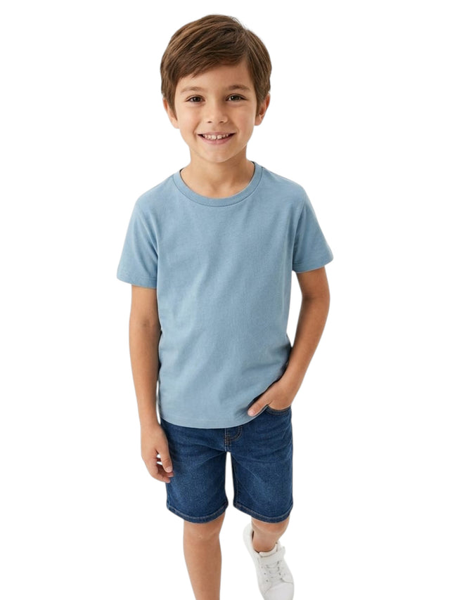 Image for Kids Boy's Plain Solid Top,Dusty Blue