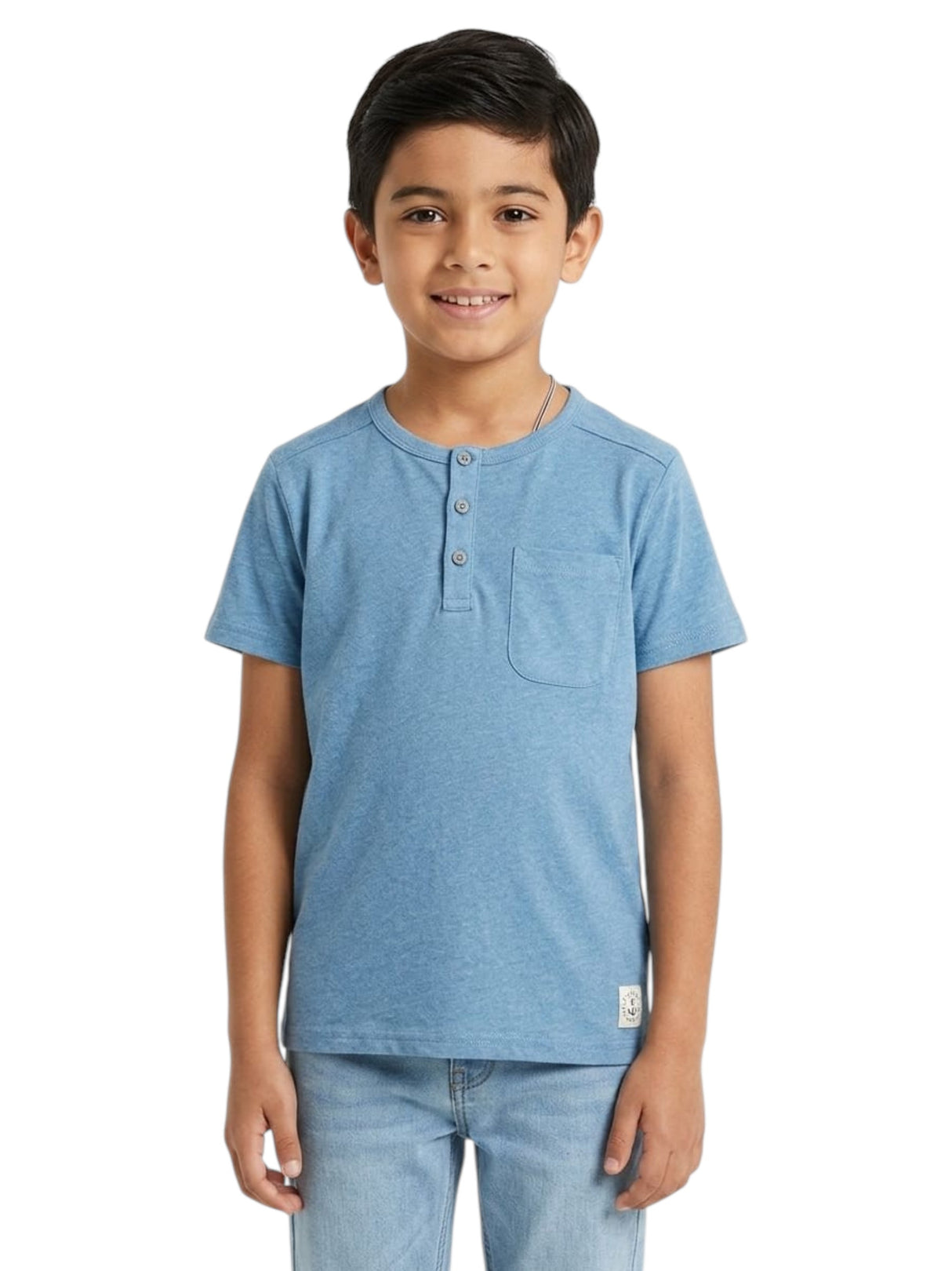 Image for Kids Boy's Plain Solid Top,Dusty Blue