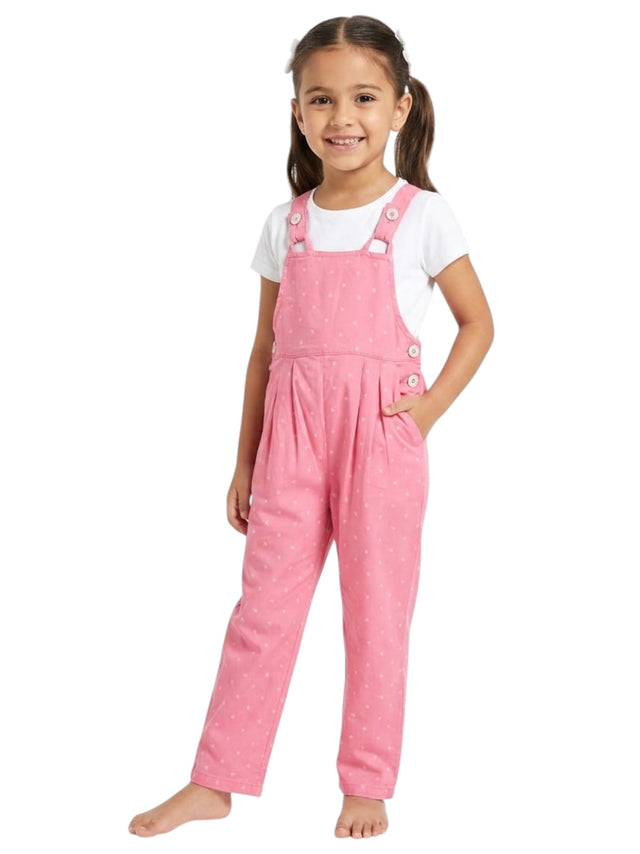 Image for Kids Girl's Printed Jumpsuit,Pink