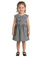 Image for Kids Girl's Plaid Dress,White/Black