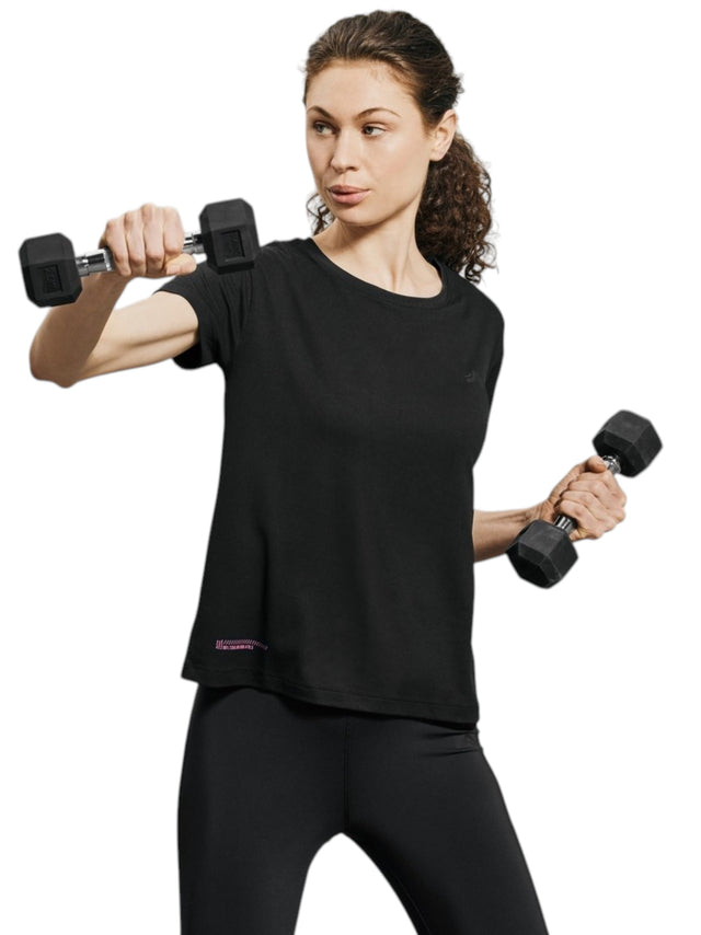 Image for Women's Plain Solid Sport Top,Black