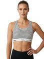 Image for Women's Striped Sport Top,Black/White