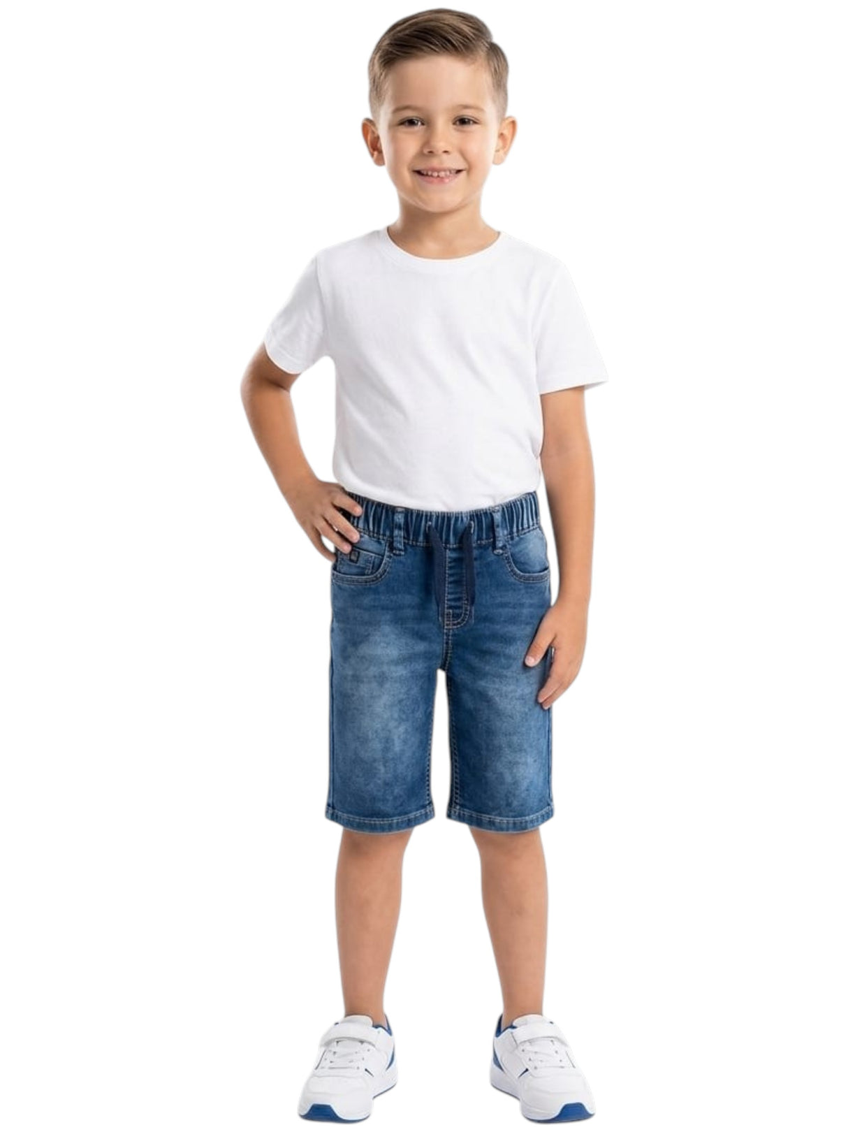 Image for Kids Boy's Washed Jeans Short,Navy