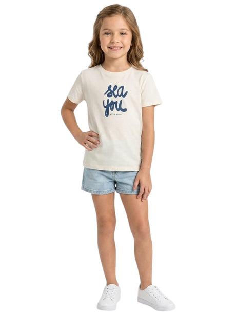 Image for Kids Girl's Printed Top,Light Beige