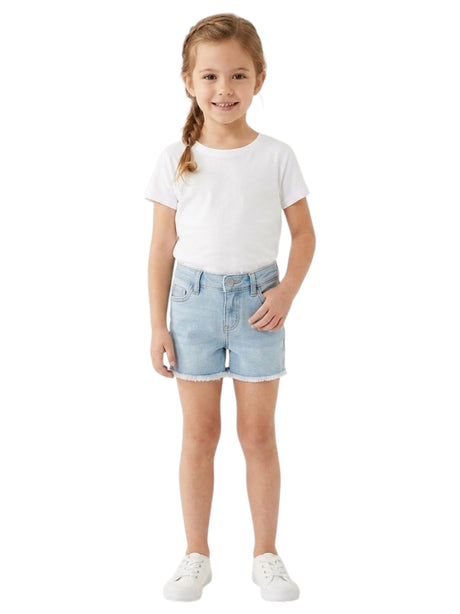 Image for Kids Girl's Plain Solid Jeans Short,Light Blue