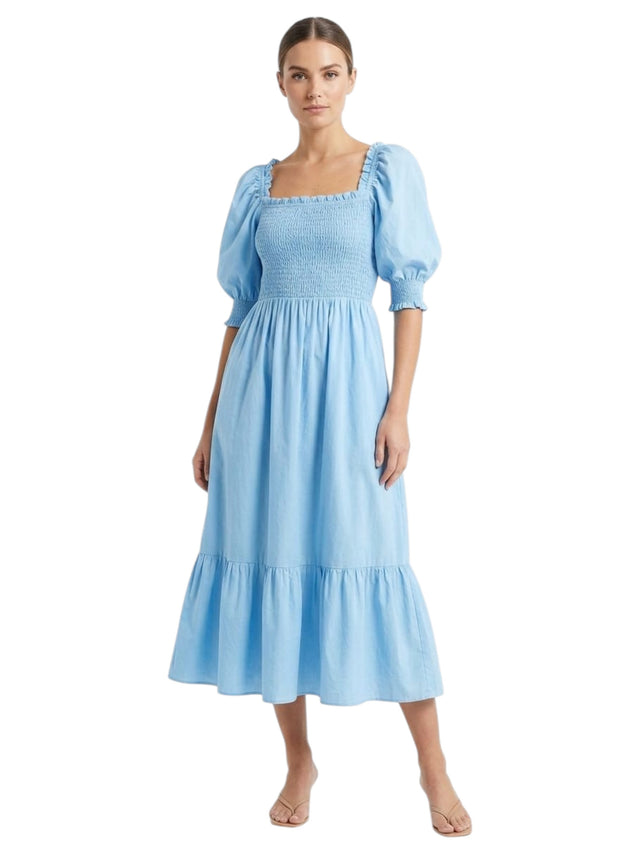 Image for Women's Plain Solid Dress,Blue