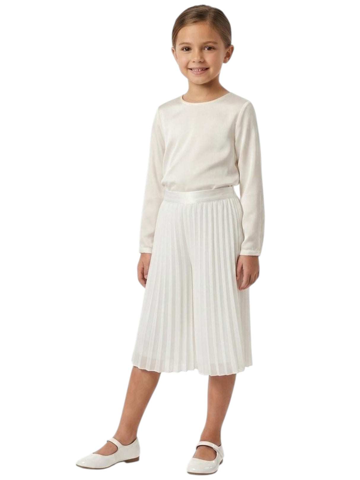 Image for Kids Girl's Plain Pleated  Pant,White