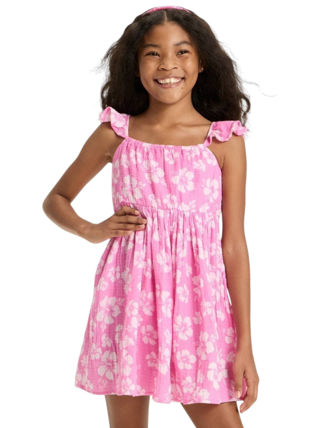 Image for Kids Girl's Floral Printed Dress,Pink