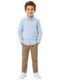 Image for Kids Boy's Printed Dress Shirt,Light Blue