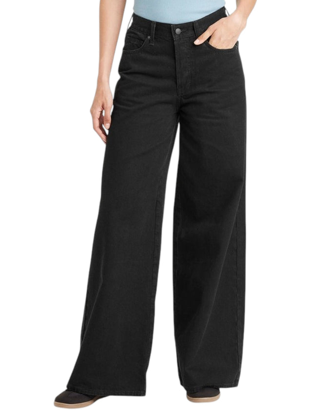 Image for Women's Plain Solid Jeans,Black