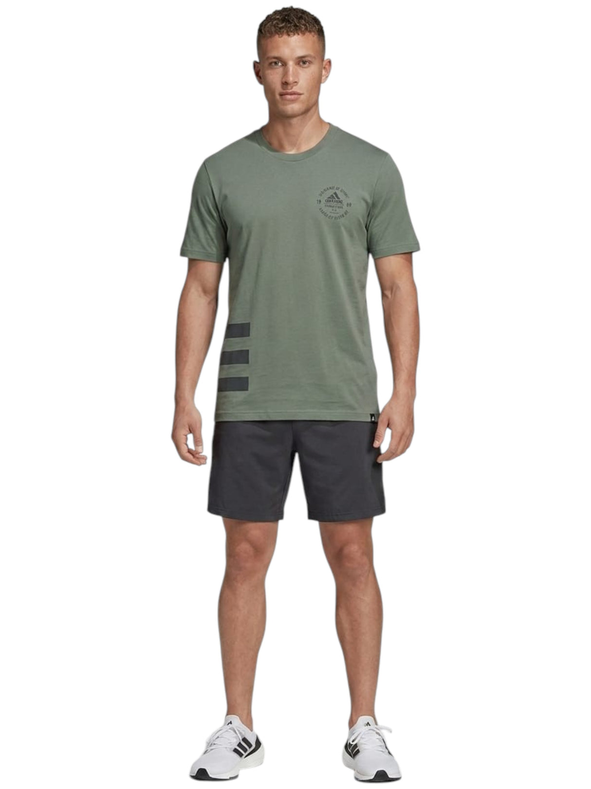 Image for Men's Brand Logo Printed Top,Olive