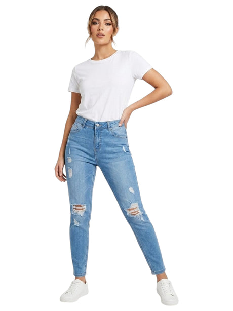 Image for Women's Ripped Jeans,Blue