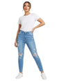 Image for Women's Ripped Jeans,Blue