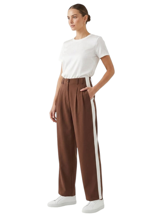 Image for Women's Striped Classic Pant,Brown
