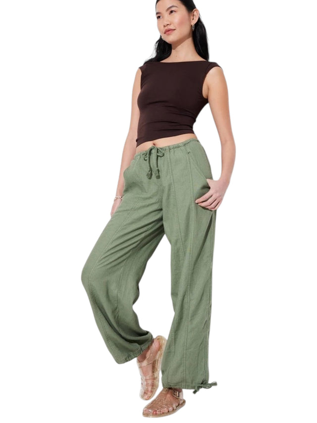 Image for Women's Plain Solid Pant,Olive