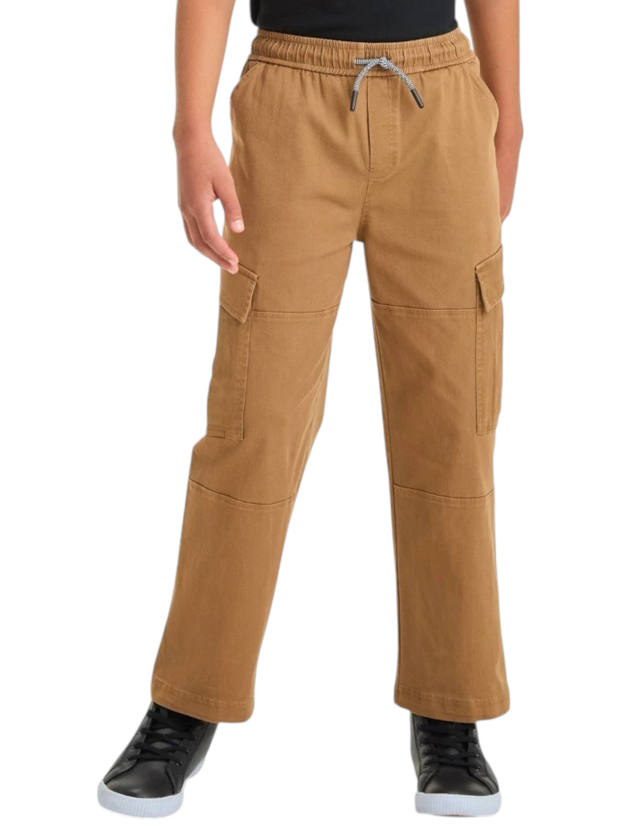Image for Kids Boy's Plain Solid Cargo Pant,Brown