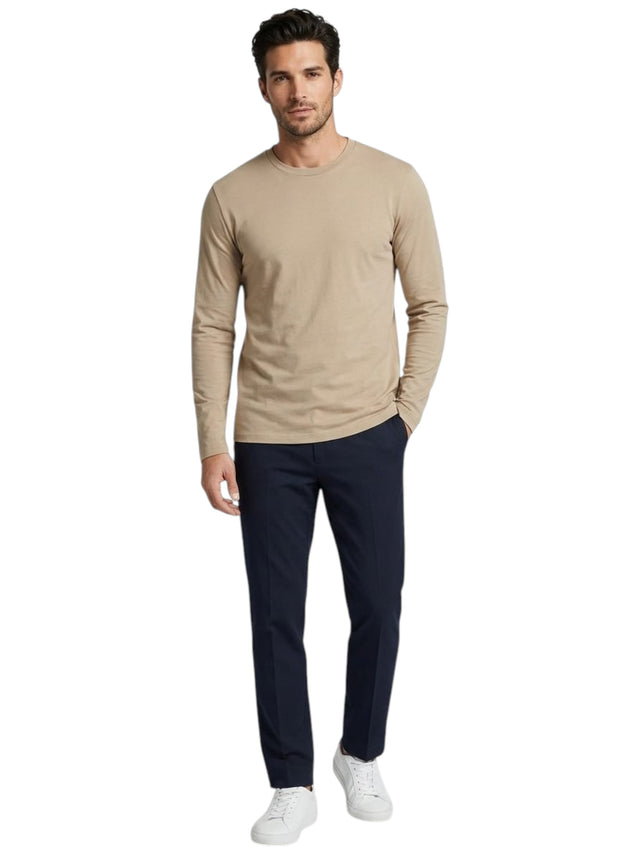 Image for Men's Plain Solid Top,Beige