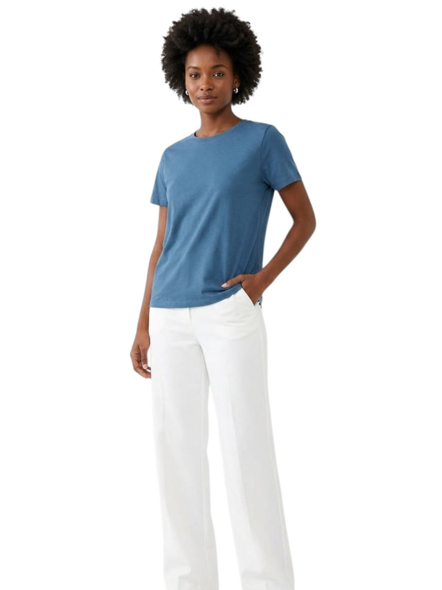 Image for Women's Plain Solid Top,Dusty Blue