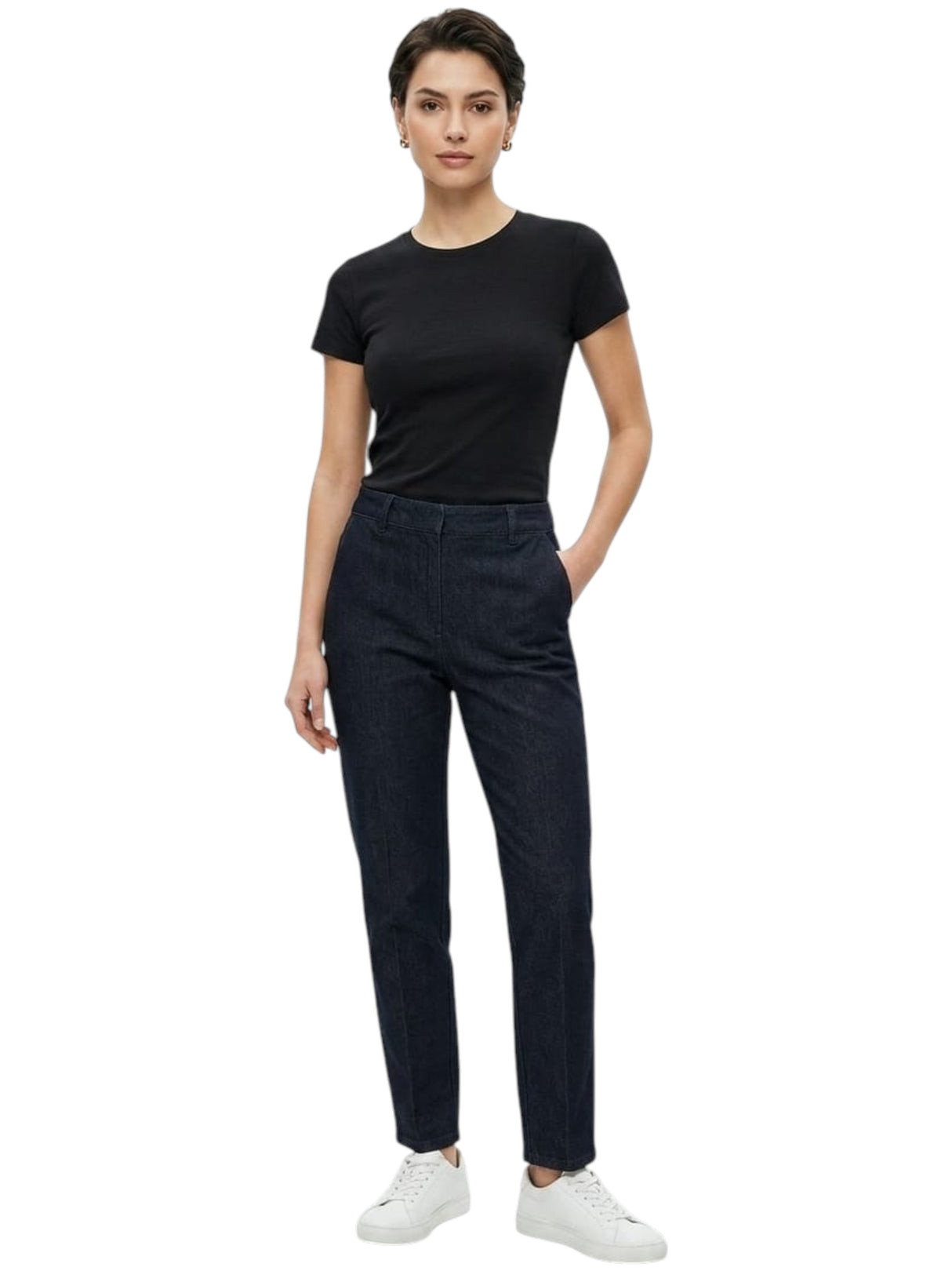 Image for Women's Plain Solid Top,Black