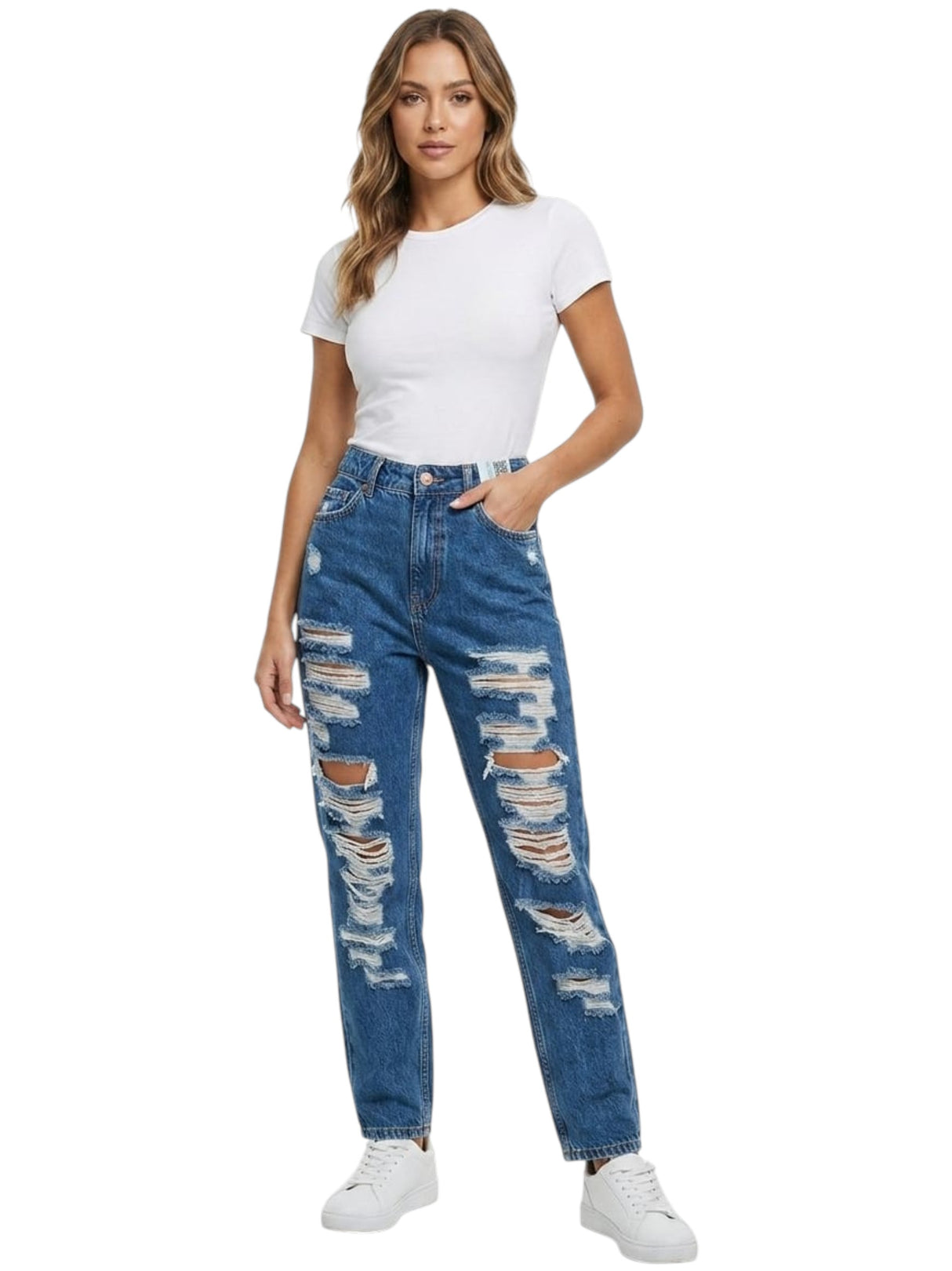 Image for Women's Ripped Jeans,Blue