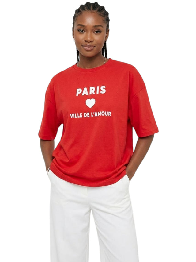 Image for Women's Printed Top,Red