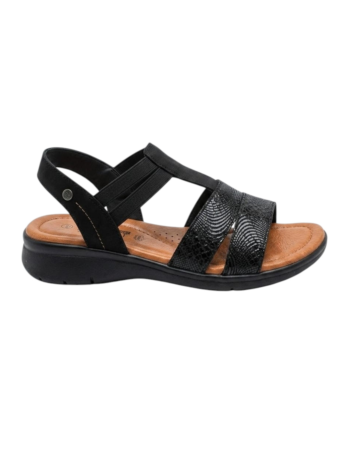 Image for Women's Ribbed Sandals,Black