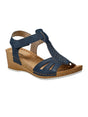 Image for Women's Ribbed Heeled Shoes,Navy