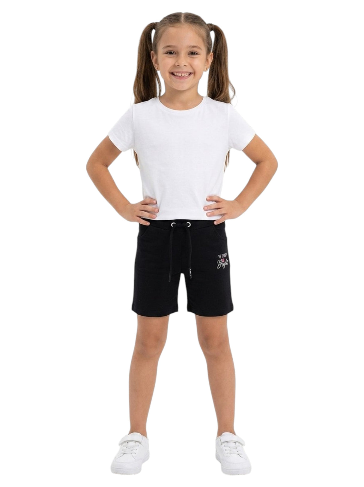 Image for Kids Girl'd Printed Short,Black