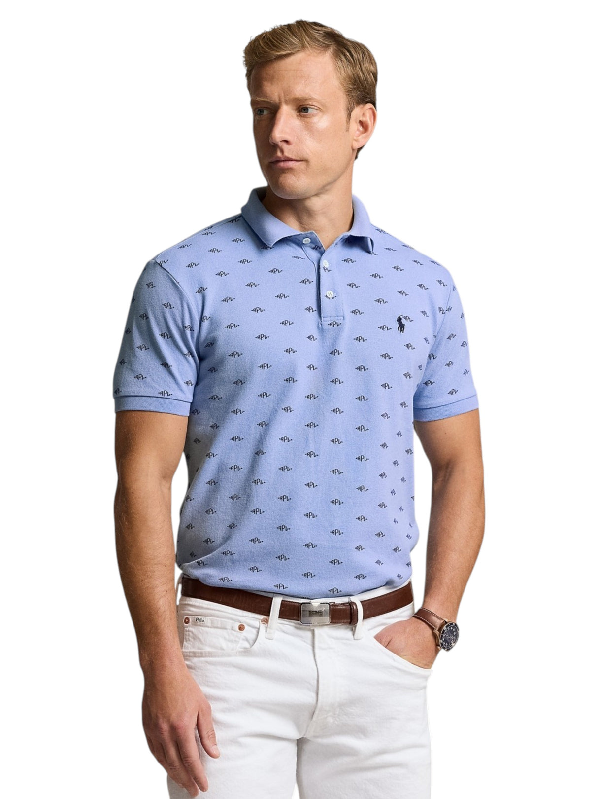 Image for Men's Printed Textured Top,Blue