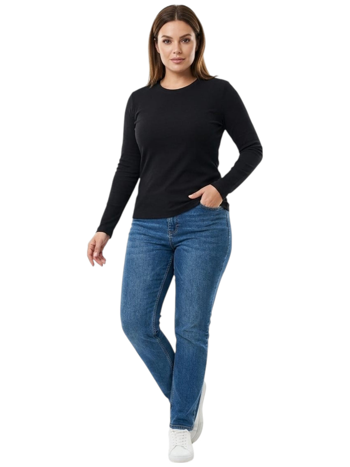 Image for Women's Plain Solid Top,Black
