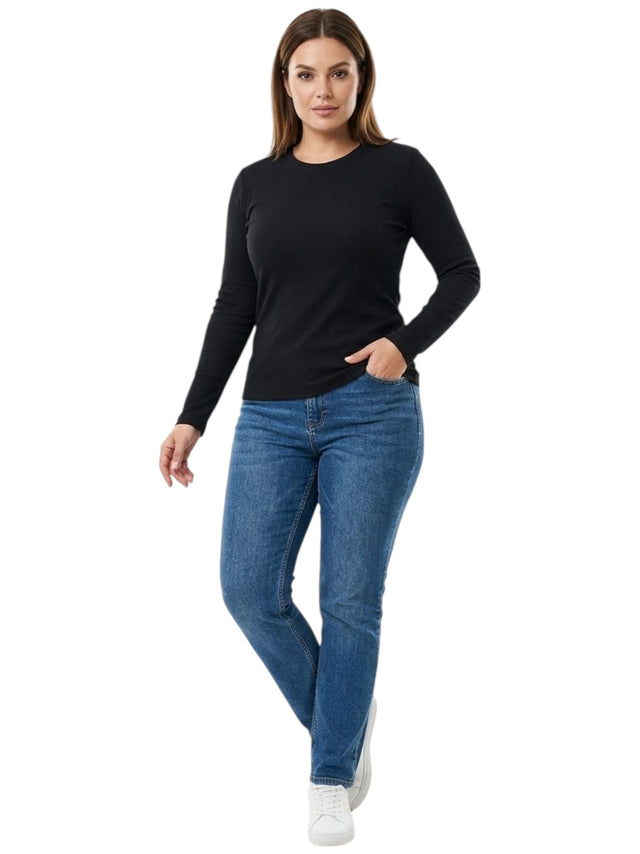 Image for Women's Plain Solid Top,Black