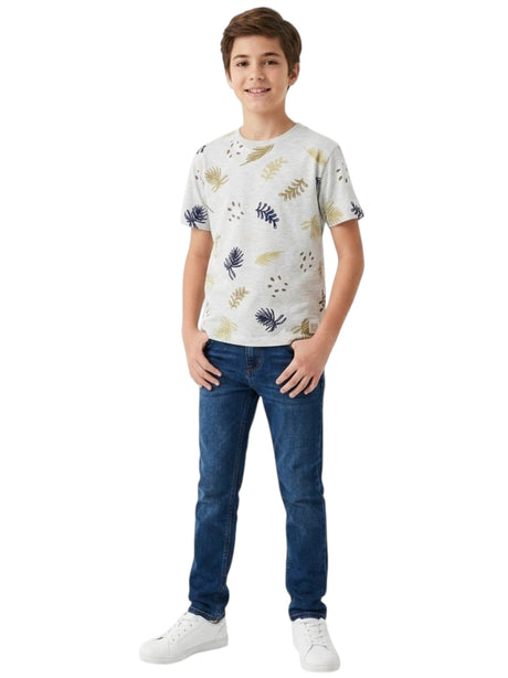 Image for Kids Boy's Printed Top,Light Grey