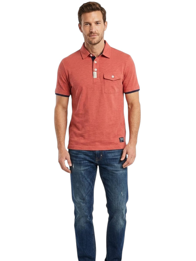 Image for Men's Plain Top,Dark Coral