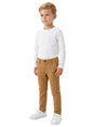 Image for Kids Boy's Plain Linen Pant,Light Brown