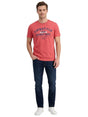 Image for Men's Printed Top,Brick Red