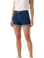 Image for Women's Plain Solid Jeans Short,Navy