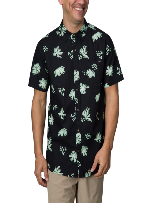 Image for Men's Printed Dress Shirt,Black