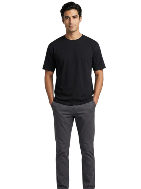 Image for Men's Plain Solid Top,Black