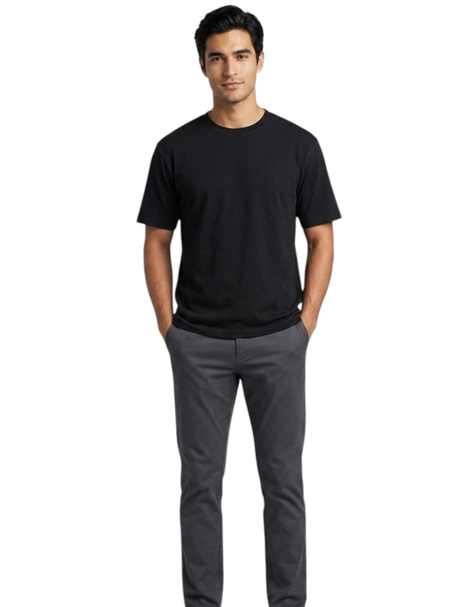 Image for Men's Plain Solid Top,Black