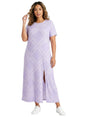 Image for Women's Printed Dress,Purple