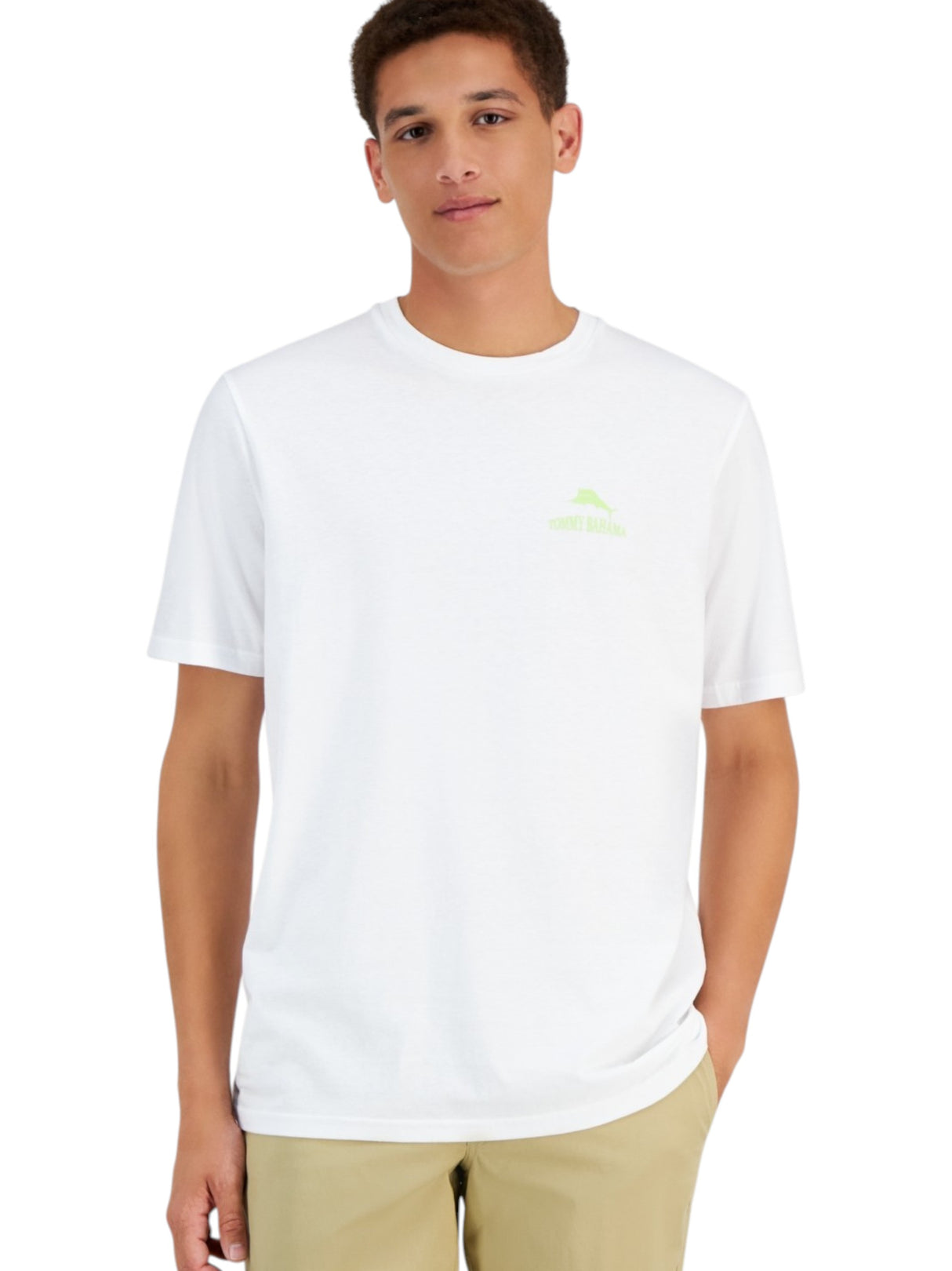 Image for Men's Back Printed Top,White