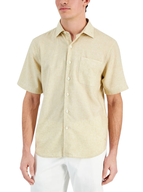Image for Men's Plain Dress Shirt,Beige