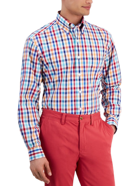 Image for Men's Plaid Dress Shirt,Multi