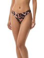 Image for Women's Printed Bikini Bottom,Brown