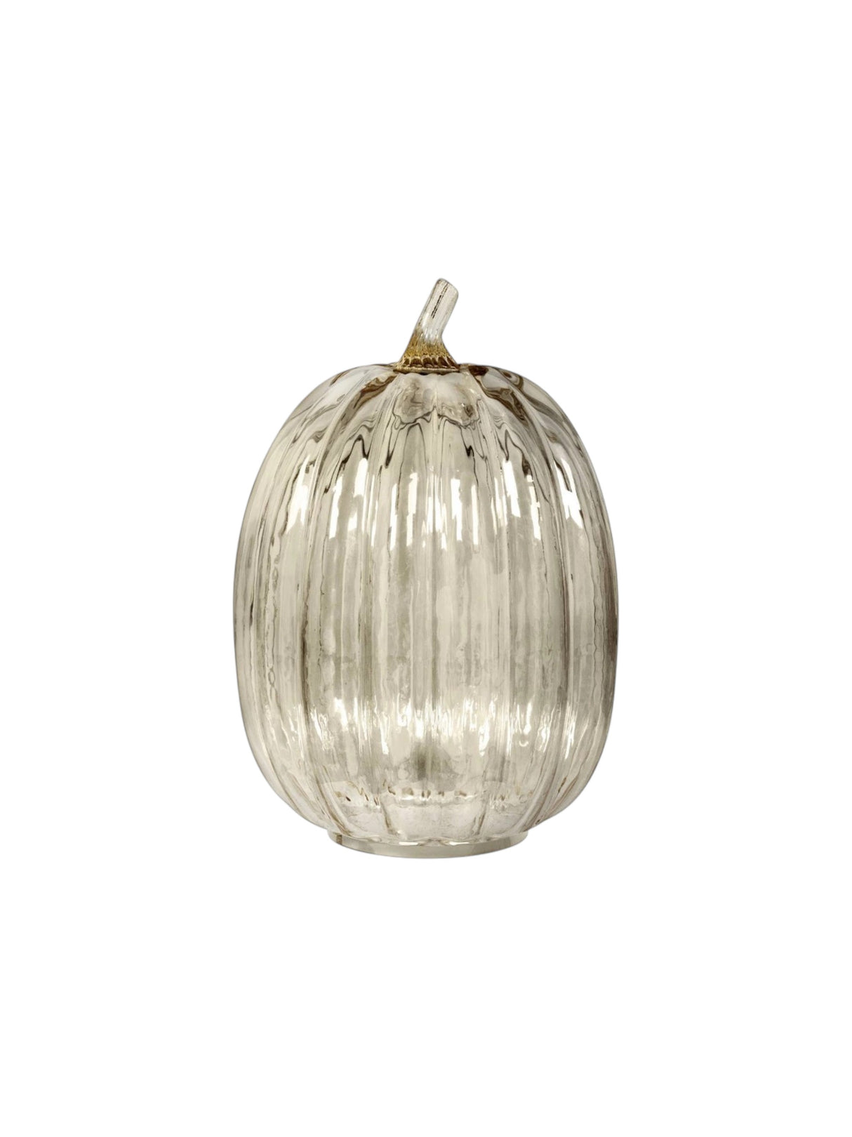 Image for Xl Tall Glass Pumpkin Figurine Champagne